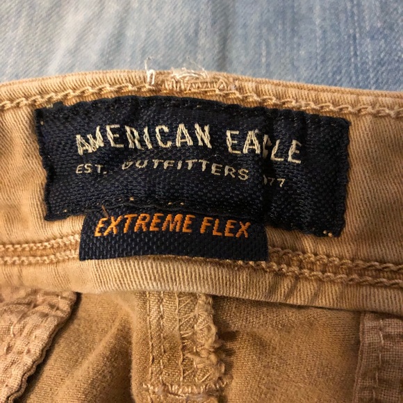 American Eagle Extreme Flex Slim Straight Tan Jeans. - Picture 6 of 8